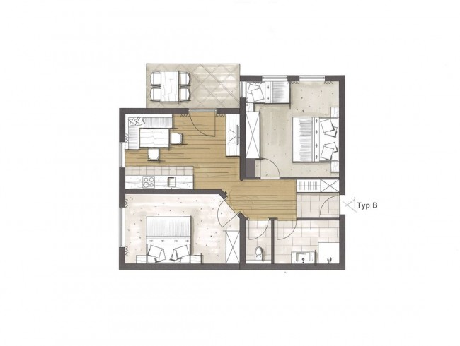 Skizze Appartement B